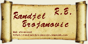 Ranđel Brojanović vizit kartica
